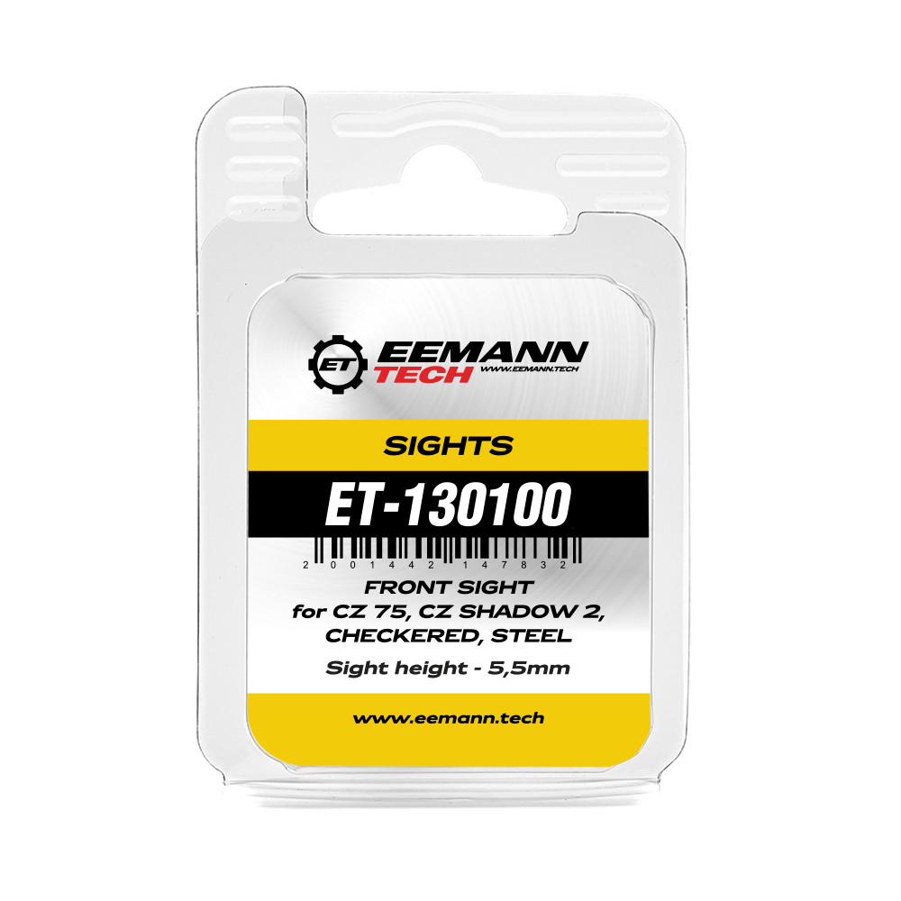 Eemann Tech Front Sight for CZ 75, CZ SHADOW 2, Checkered, Steel