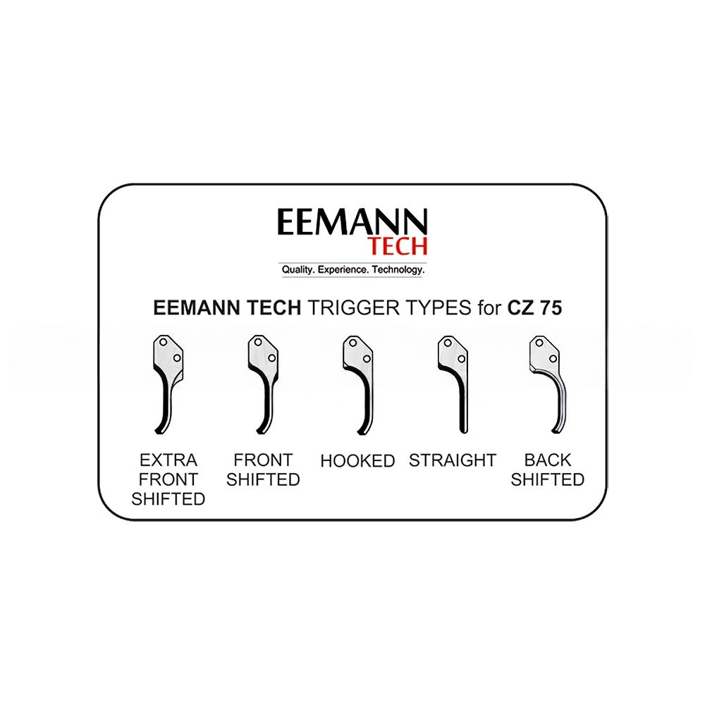 Eemann Tech SA Trigger for CZ 75, Extra Front-Shifted / Extra Long Fingers