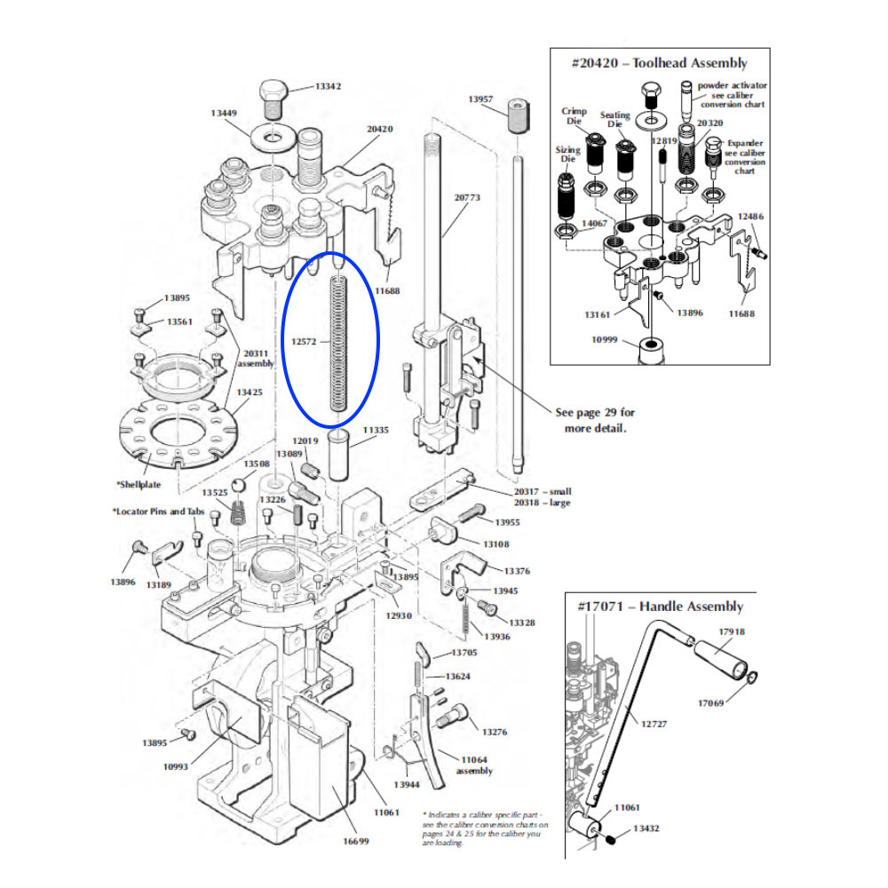 Eemann Tech Toolhead Spring 8,5″ 12572 for Dillon RL1050
