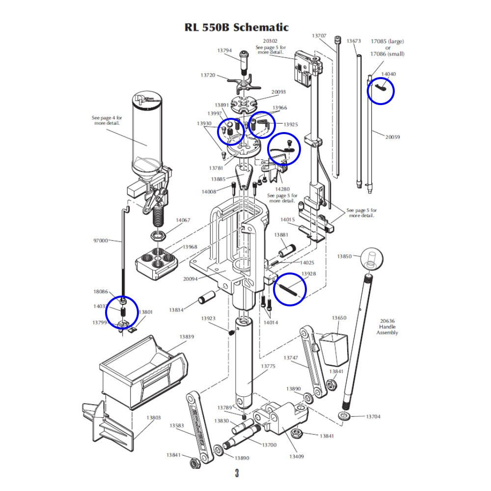 Eemann Tech Springs Kit for Dillon RL550
