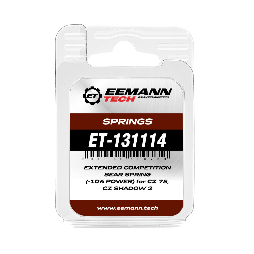 Eemann Tech Extended Competition Sear Spring (-10% power) for CZ 75, CZ Shadow 2