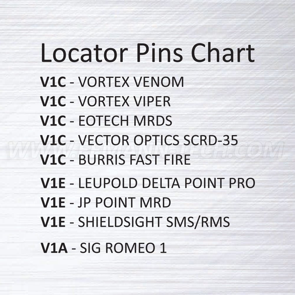 Spare Locator Pin V1C for Eemann Tech Red Dot Mount – 2 pcs./Set