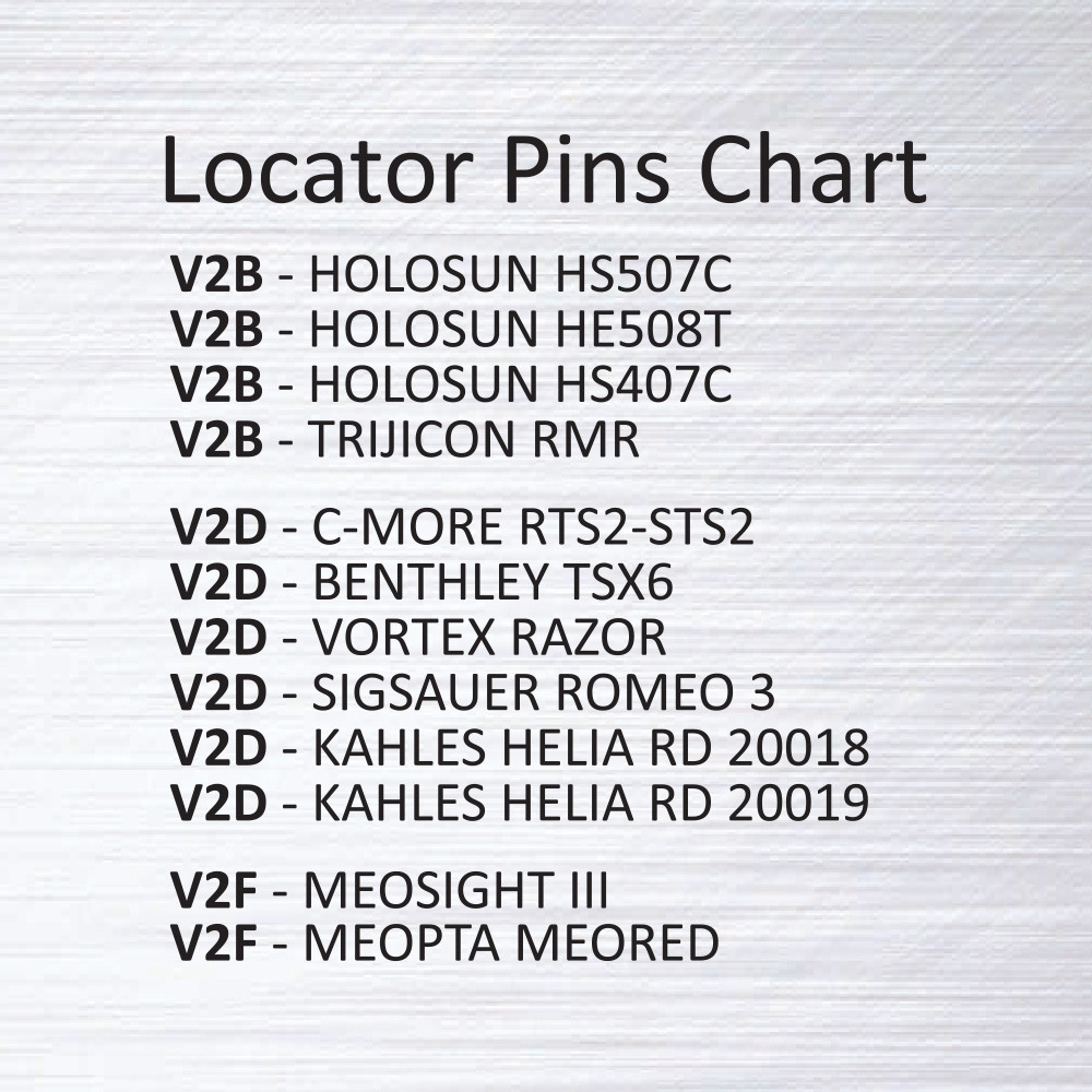 Spare Locator Pin V2F for Eemann Tech Red Dot Mount – 2 pcs./Set