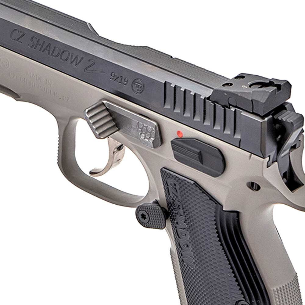 Eemann Tech Slide Stop with Thumb Rest for CZ Shadow 2 – GREY