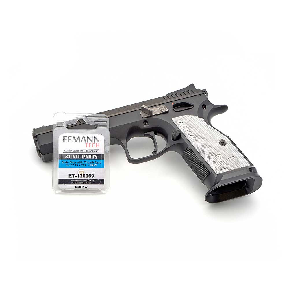 Eemann Tech Slide Stop with Thumb Rest for CZ TS / TS2 – GREY