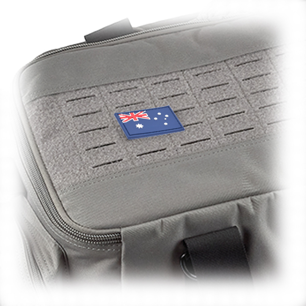 Australia Flag PVC Patch 3x5cm with Hook and Loop Fastener