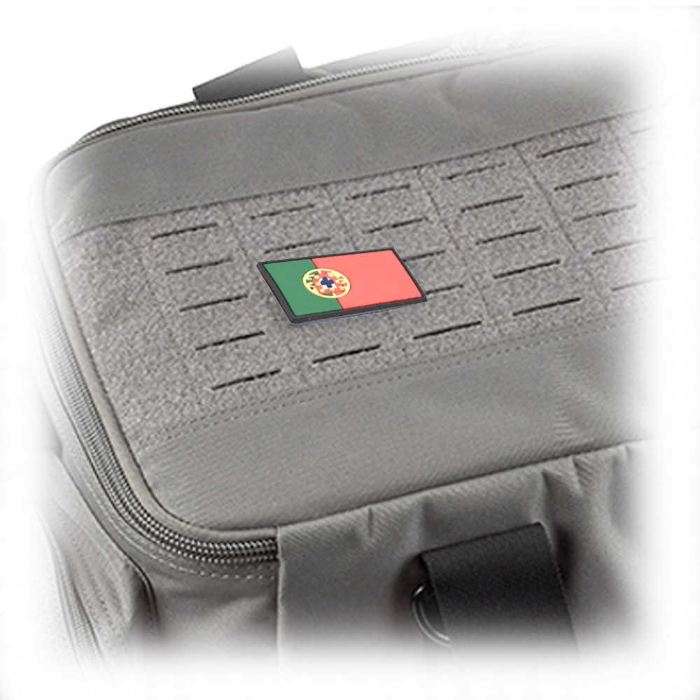 Portuguese Flag PVC Patch 3x5cm with Hook and Loop Fastener