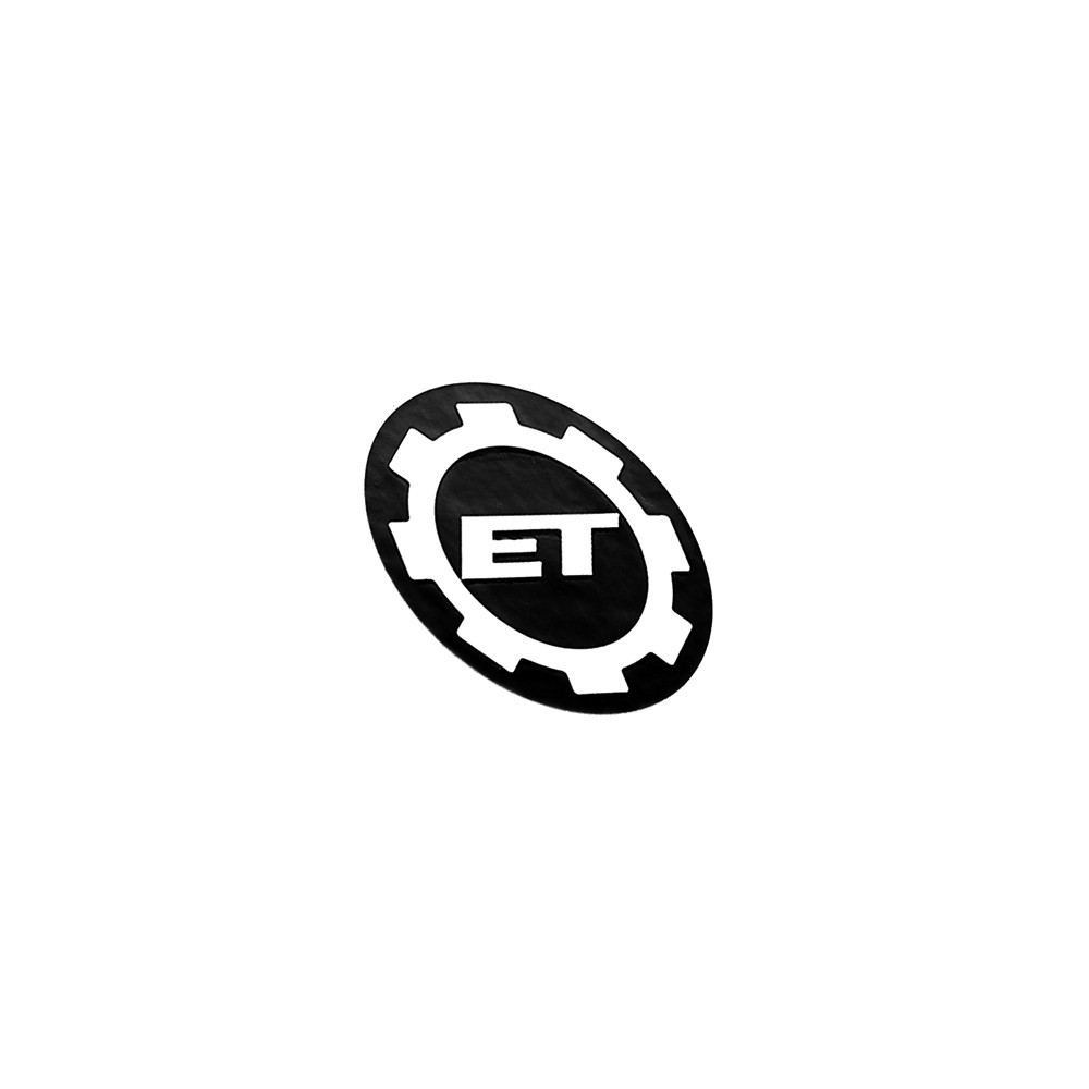 Eemann Tech Gear Logo Sticker – Black – 40mm