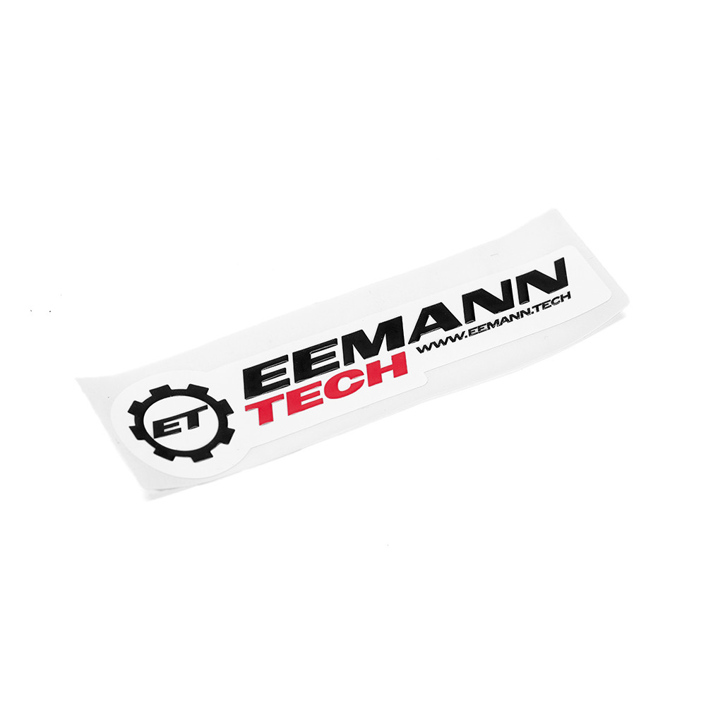 Eemann Tech Logo 3D Sticker – White