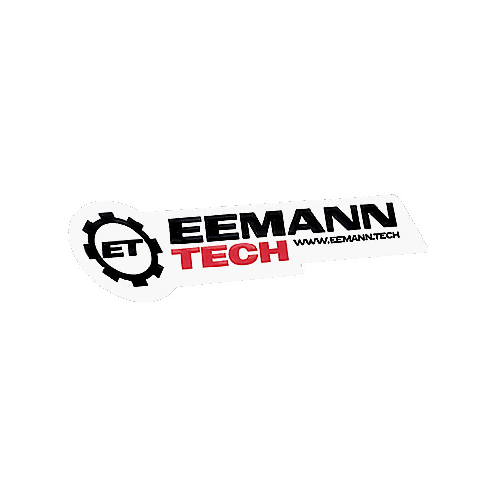 Eemann Tech Logo 3D Sticker – White