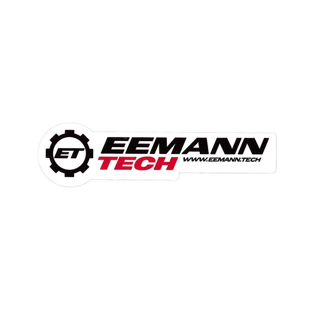 Eemann Tech Logo 3D Sticker – White