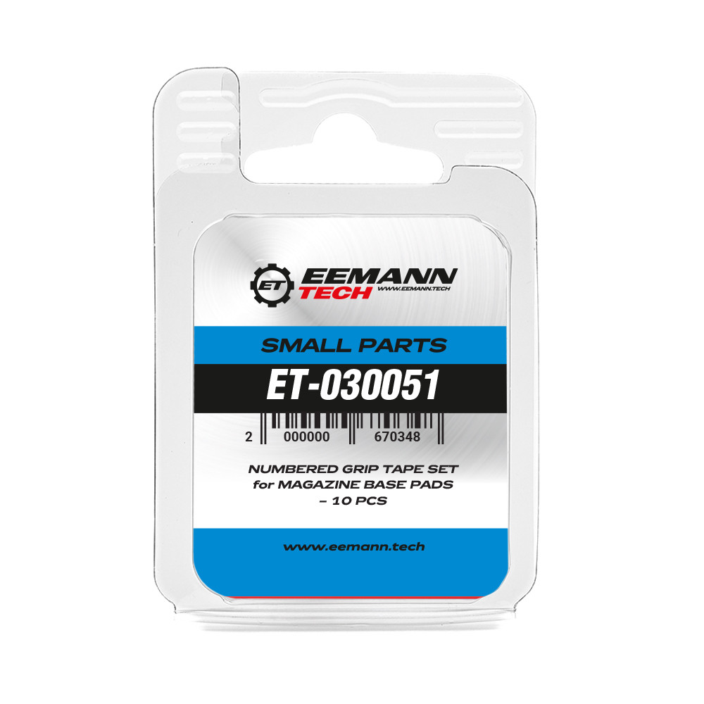 Eemann Tech Numbered Grip Tape Set for Magazine Base Pads – 10 pcs