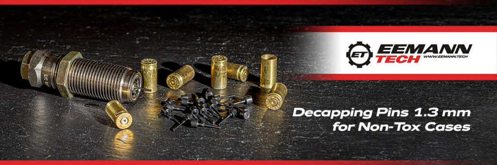 New Product Eemann Tech Decapping Pins 1.3 Mm For Non-Tox Cases – 20 Pcs/Pack