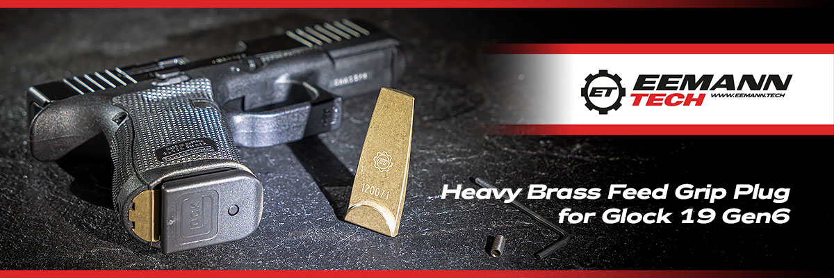 2026 04 01 Eemann Tech Heavy Brass Feed Grip Plug for Glock 19