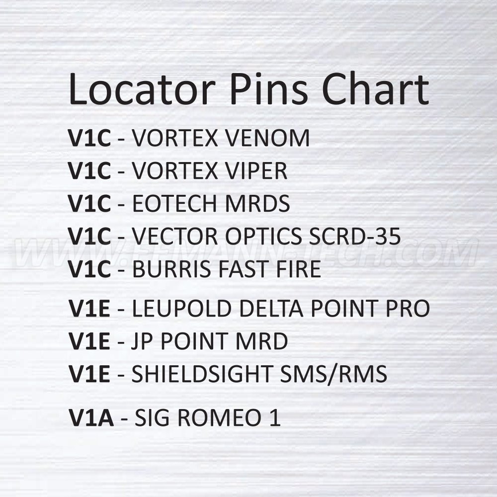 Spare Locator Pin V1A for Eemann Tech Red Dot Mount – 2 pcs./Set