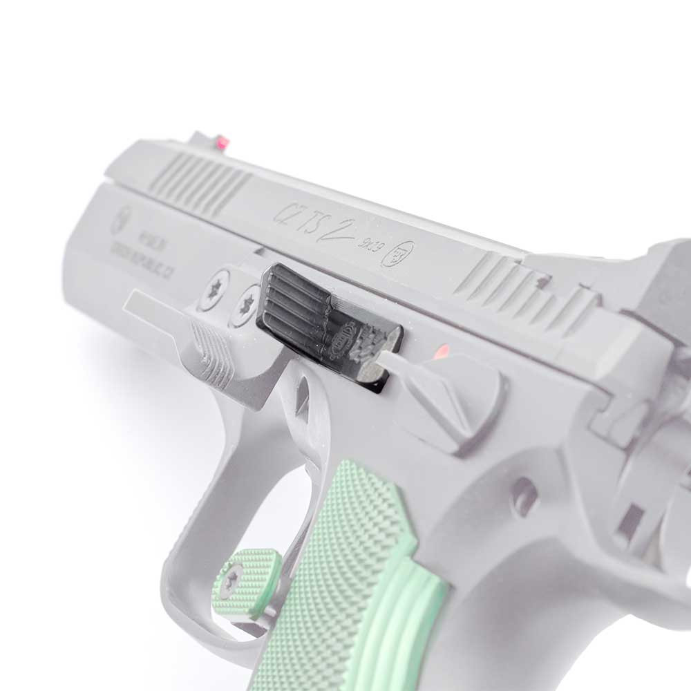 Eemann Tech Competition Slide Stop with Thumb Rest for CZ Shadow 2 / CZ TS / CZ TS2