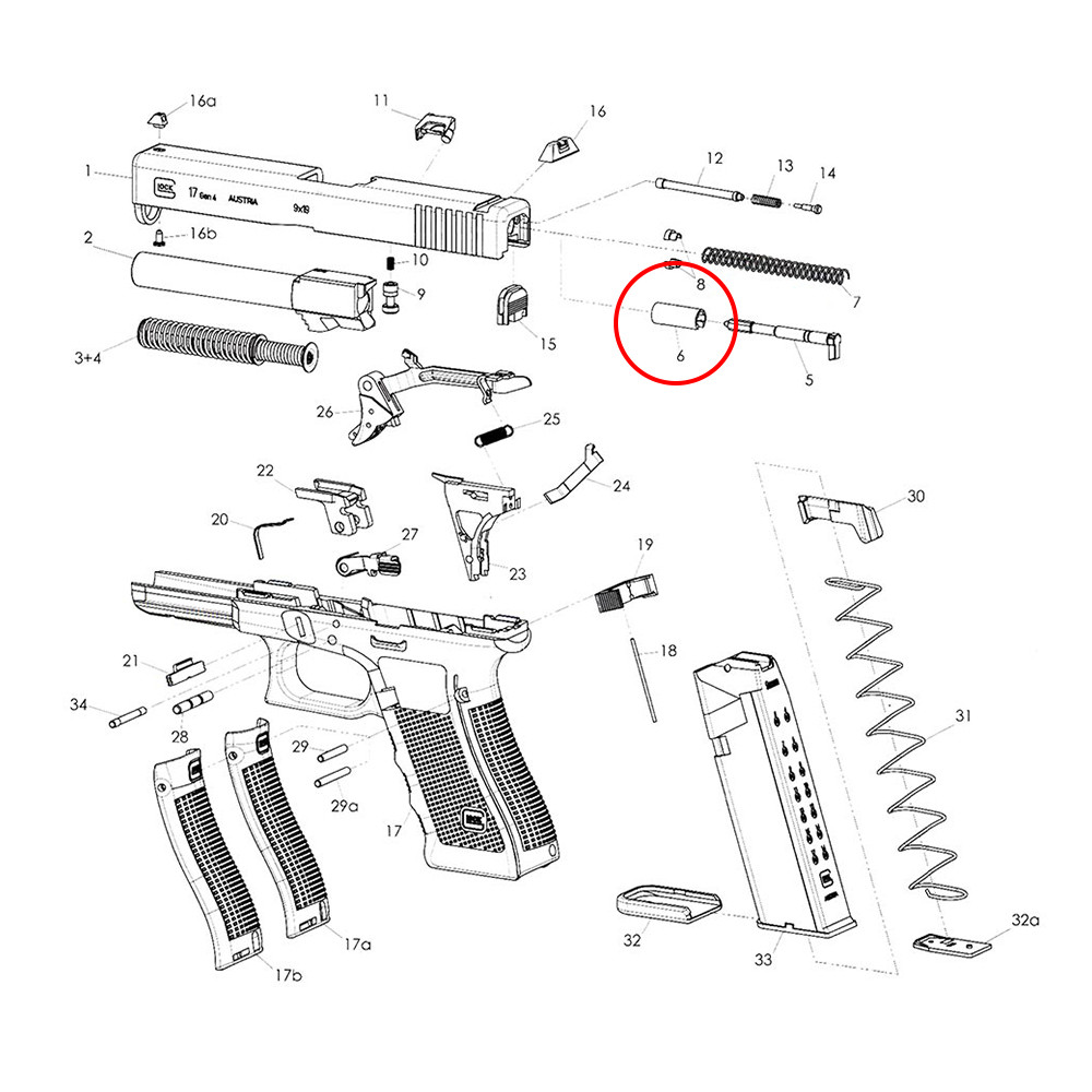 Eemann Tech Spacer Sleeve for GLOCK