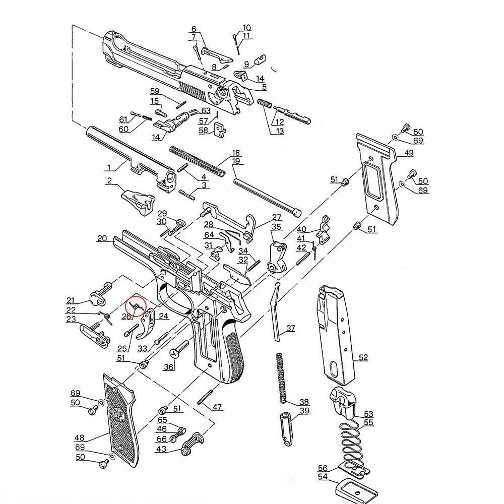 Eemann Tech Trigger Spring for Beretta 92/96/98