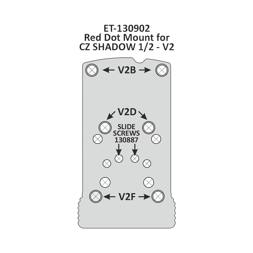 Eemann Tech Aluminium Red Dot Mount for CZ Shadow / Shadow 2
