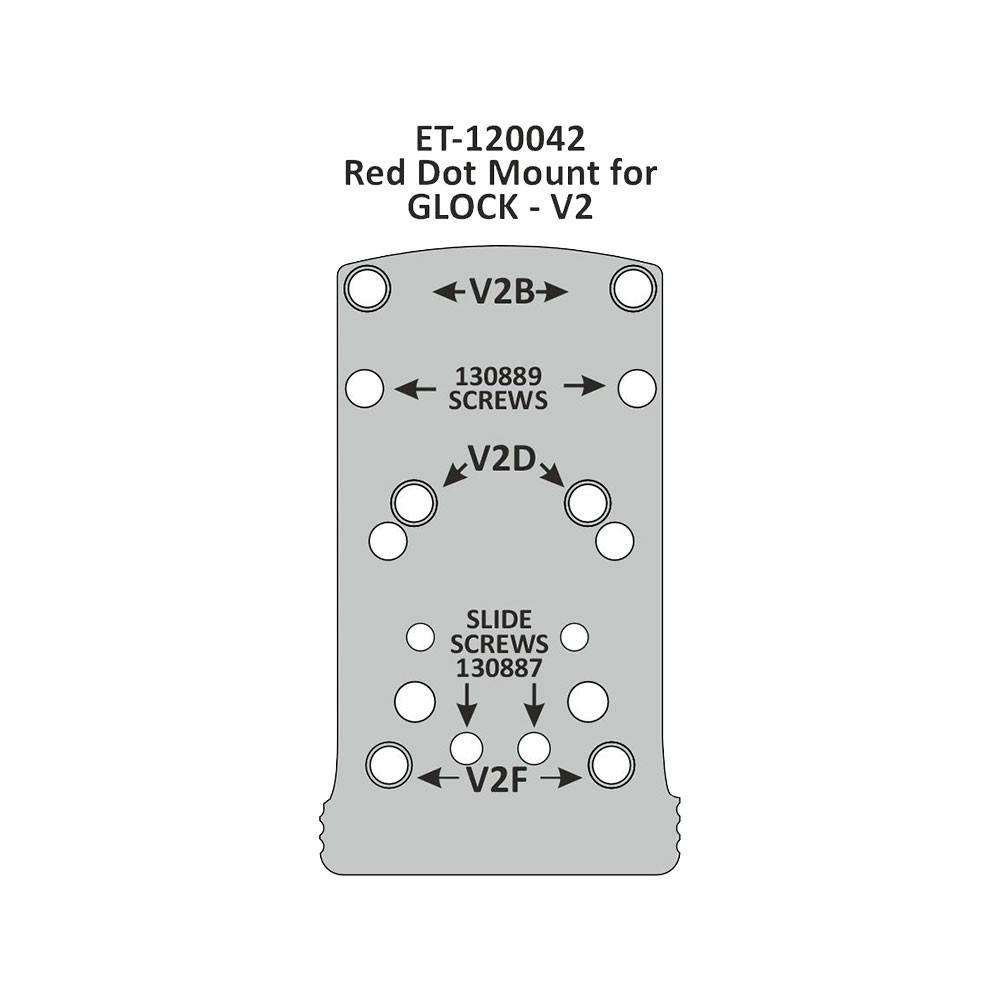 Eemann Tech Aluminium Red Dot Mount for Glock