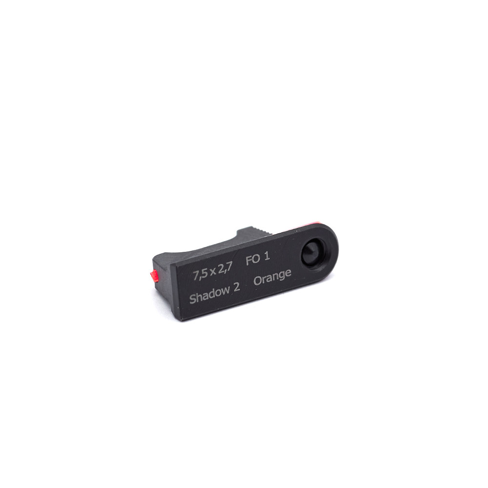 Eemann Tech Front Sight for CZ SHADOW 2 ORANGE, Checkered, with 1mm Fiber Optics Rod