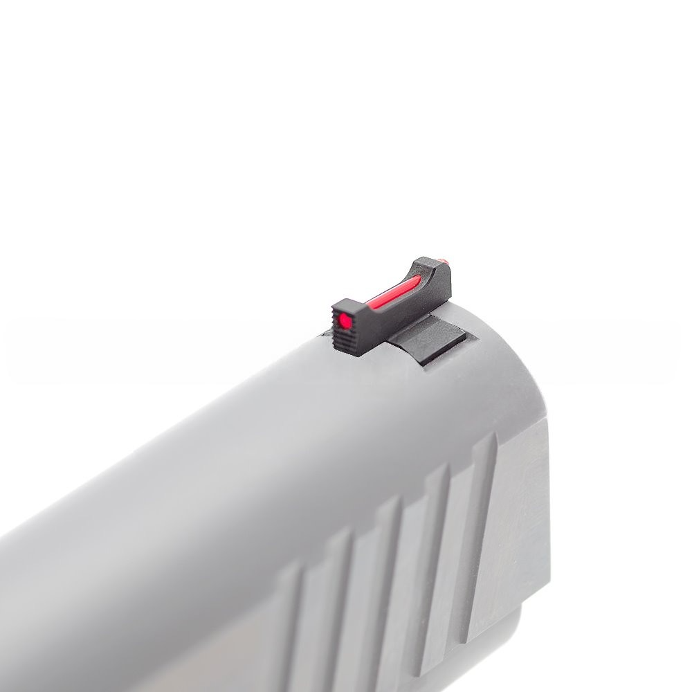 Eemann Tech Front Sight for 1911/2011, Checkered with 1,5mm Fiber Optics Rod