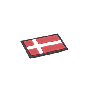 Danish Flag PVC Patch 3x5cm with Hook and Loop Fastener 12 Danish Flag PVC Patch 3x5cm with Hook and Loop Fastener