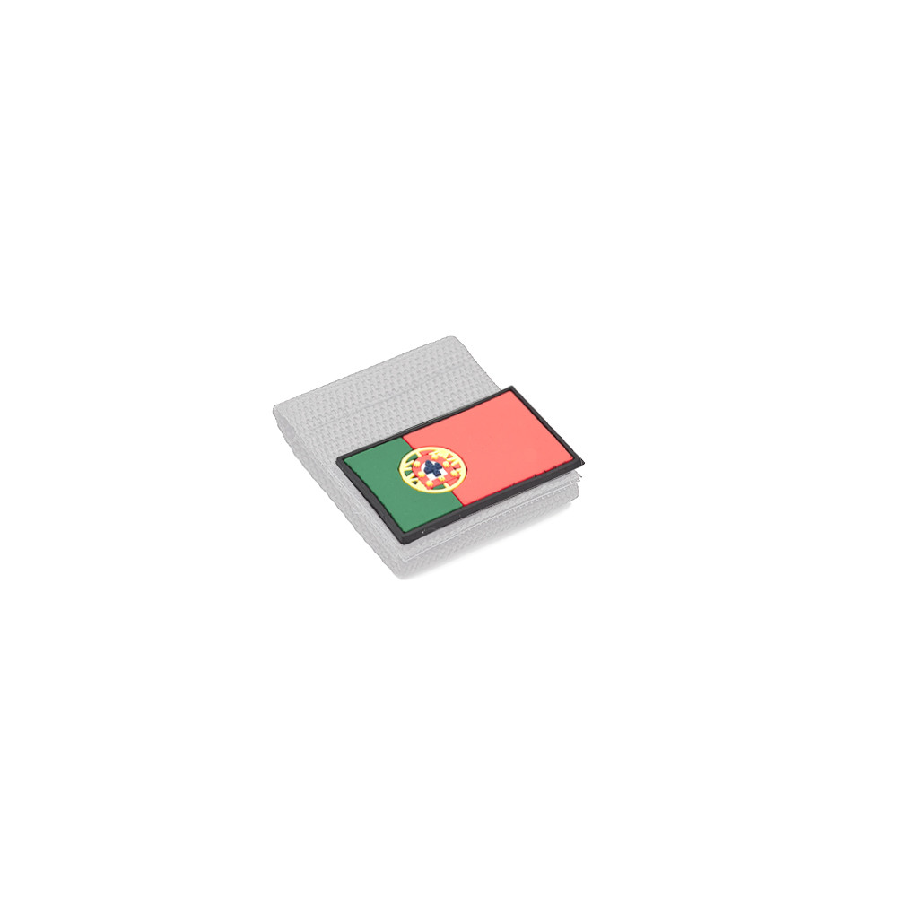 Portuguese Flag PVC Patch 3x5cm with Hook and Loop Fastener