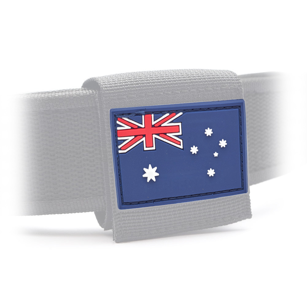Australia Flag PVC Patch 3x5cm with Hook and Loop Fastener