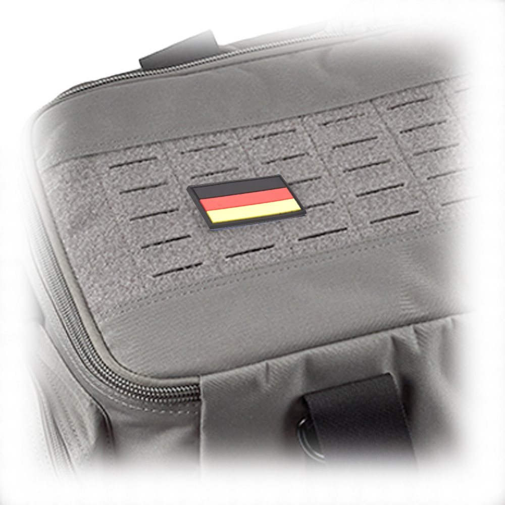 German Flag PVC Patch 3x5cm with Hook and Loop Fastener