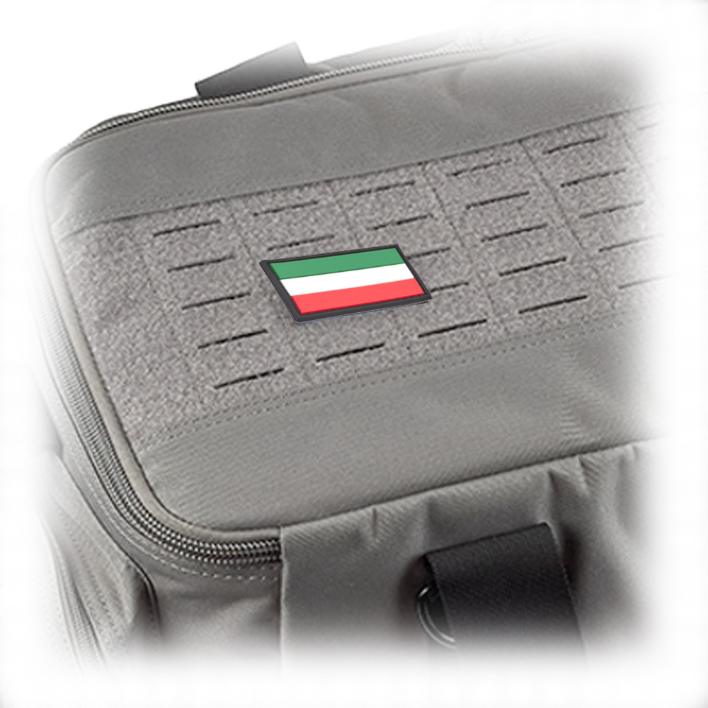 Hungarian Flag PVC Patch 3x5cm with Hook and Loop Fastener