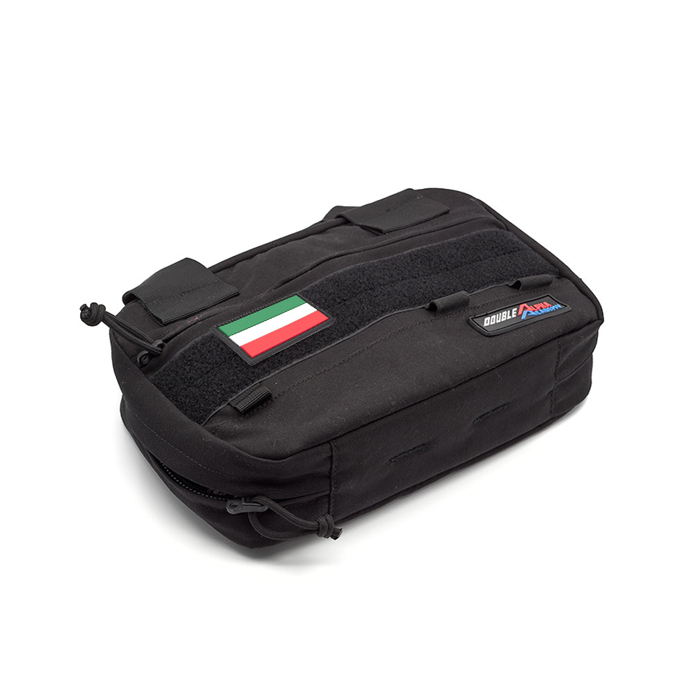 Hungarian Flag PVC Patch 3x5cm with Hook and Loop Fastener