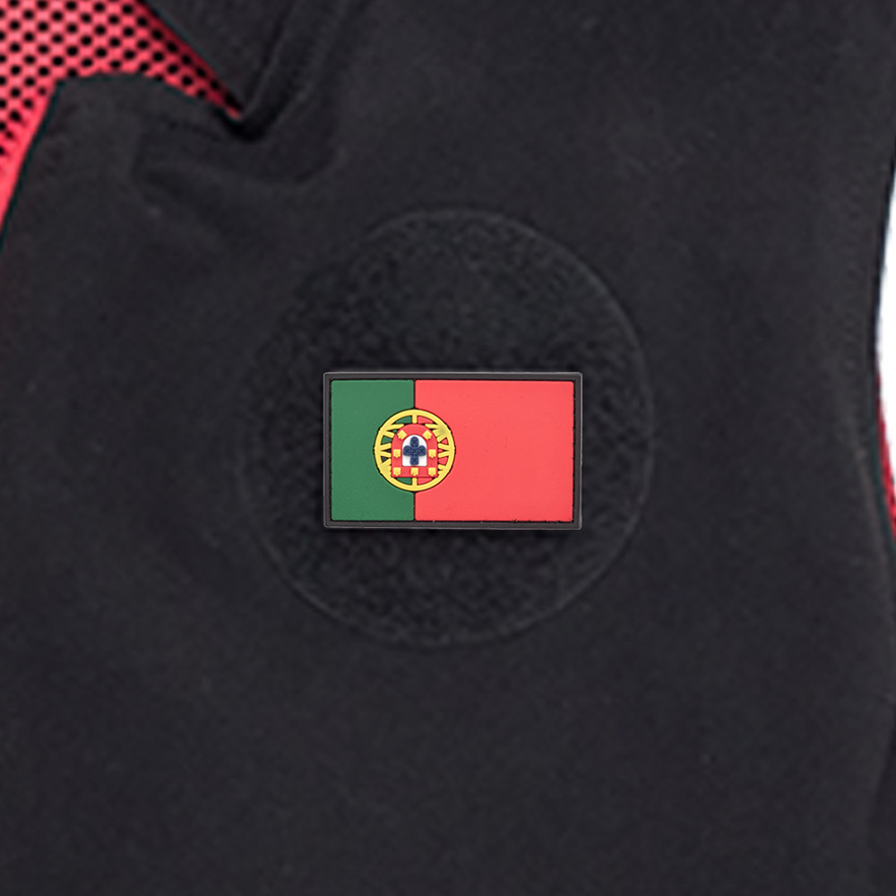 Portuguese Flag PVC Patch 3x5cm with Hook and Loop Fastener