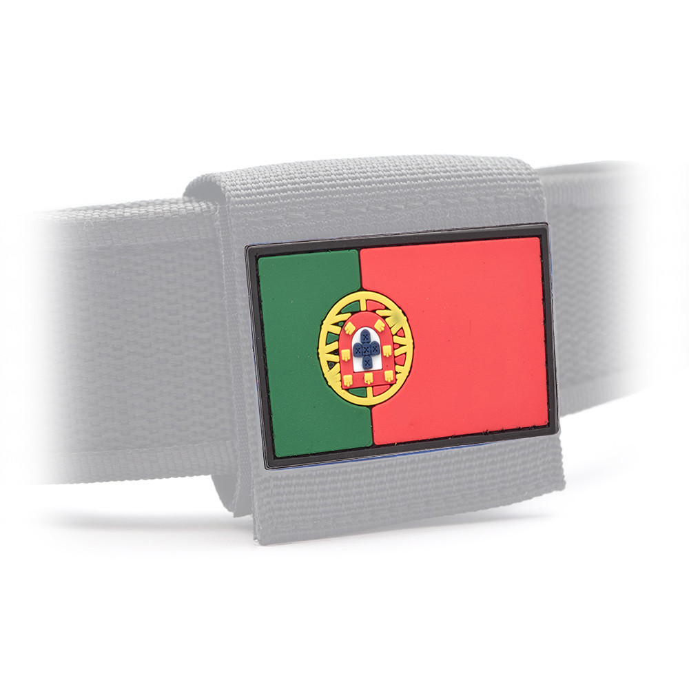 Portuguese Flag PVC Patch 3x5cm with Hook and Loop Fastener