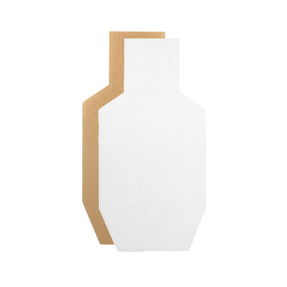 Eemann Tech Cardboard Redacted D Zone Metric Target – 100 pcs./Pack