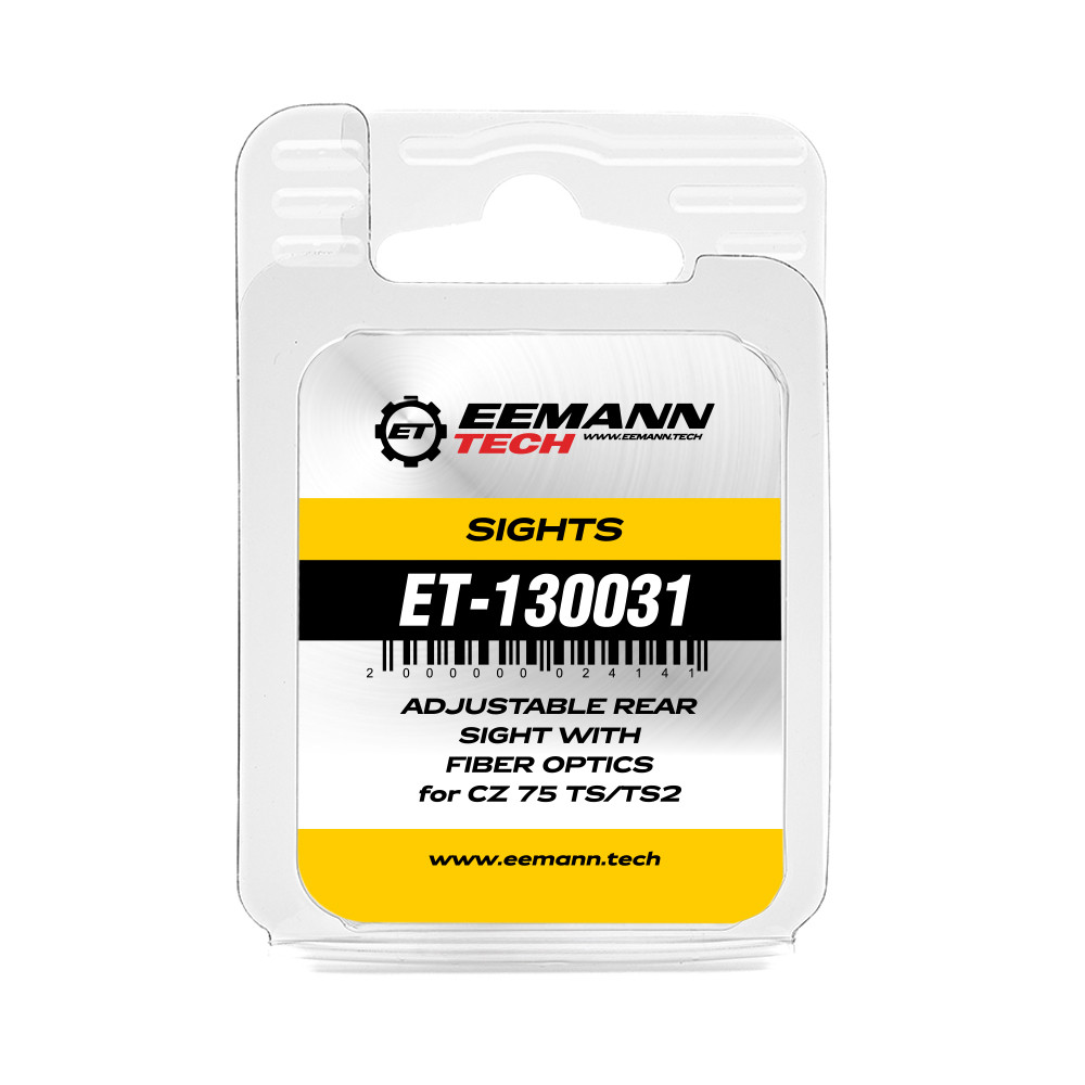 Eemann Tech Adjustable Rear Sight with Fiber Optics for CZ 75 TS/TS2