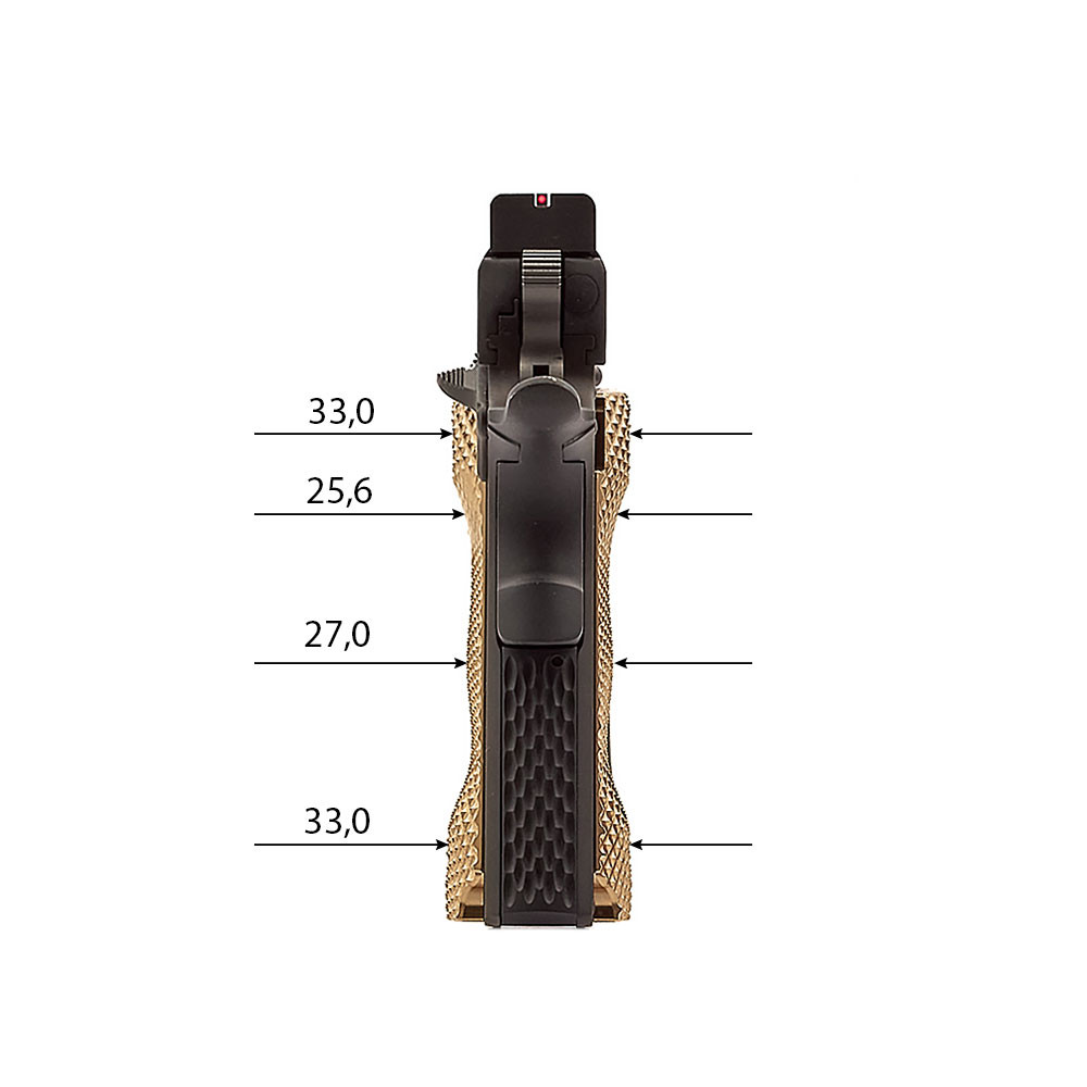 Eemann Tech Ultimate Brass Long Grips for 1911