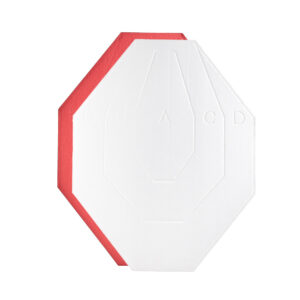 Cardboard IPSC Target WHITE/RED – 100 pcs./Pack